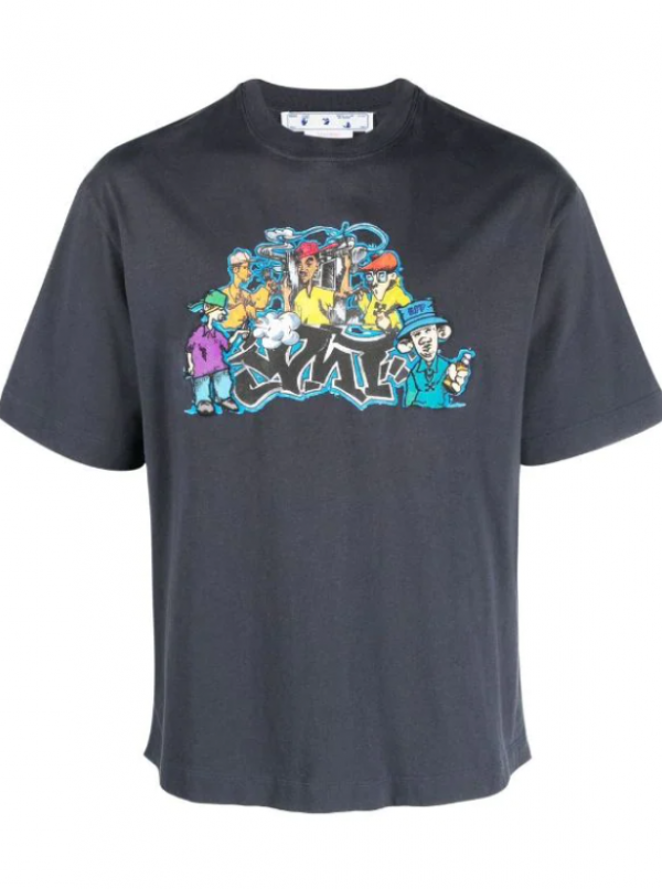 Kaus dengan Print Graffiti